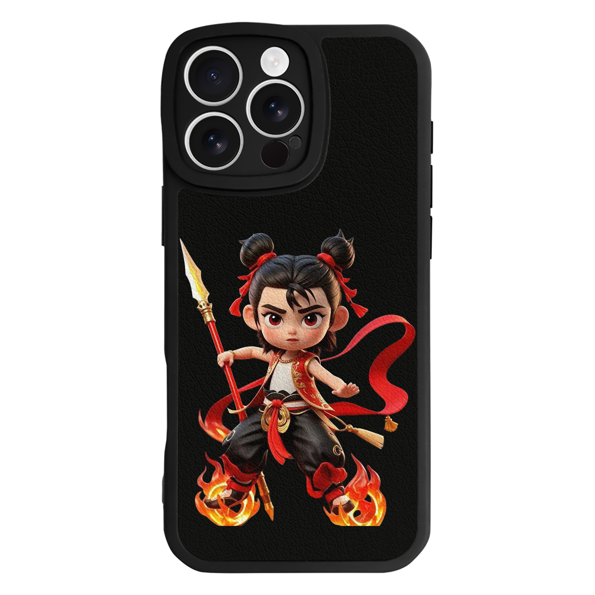 （画像用） Ne Zha 2 ナタ 魔童の大暴れ 【iPhone 16シリーズ対応】シリコンスマホケース（レザー調） 材質：シリコン